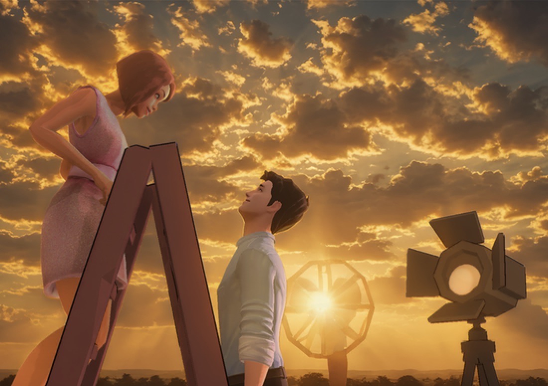 AI Style Grade output showing golden hour cinematography